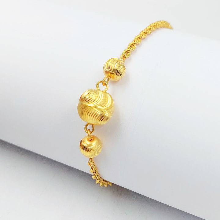 21K اسوارة مسبحة طابات-مجوهرات الشيخ سعيد-Saeed Jewelry 
