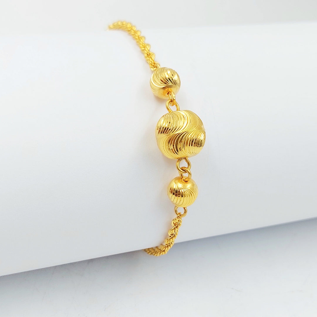 21K اسوارة مسبحة طابات-مجوهرات الشيخ سعيد-Saeed Jewelry 