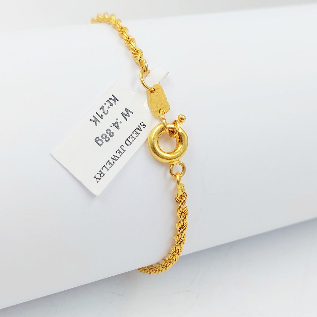 21K اسوارة مسبحة طابات-مجوهرات الشيخ سعيد-Saeed Jewelry 