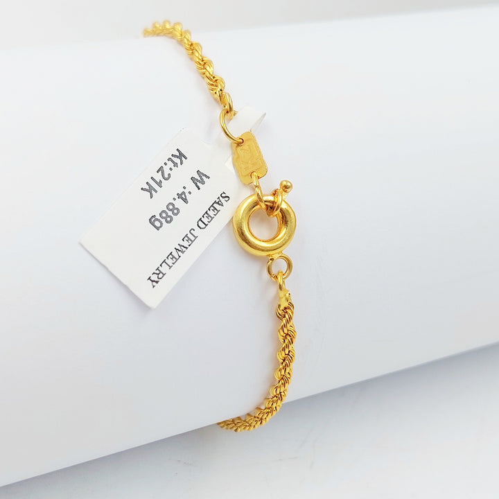 21K اسوارة مسبحة طابات-مجوهرات الشيخ سعيد-Saeed Jewelry 
