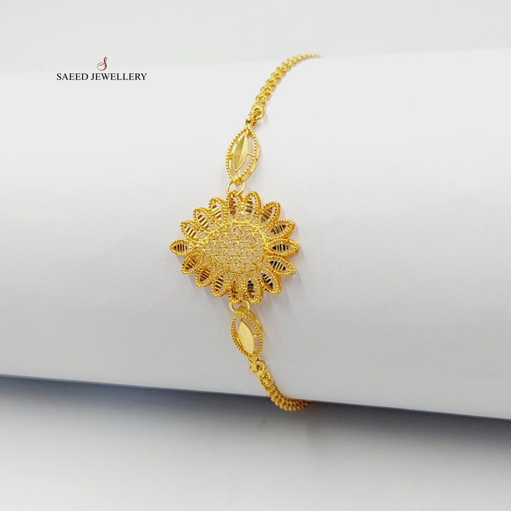 21K Gold Bahraini Bracelet by Saeed Jewelry - Image 2