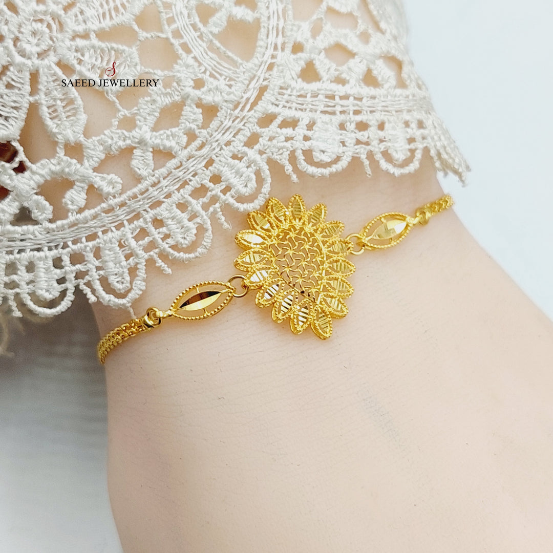 21K Gold Bahraini Bracelet by Saeed Jewelry - Image 5