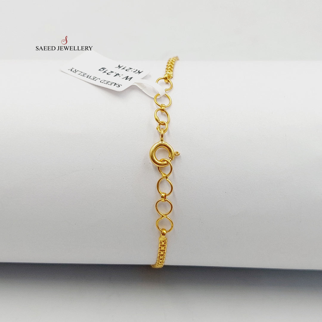 21K Gold Bahraini Bracelet by Saeed Jewelry - Image 4