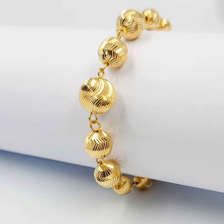 21K اسوارة مسبحة-مجوهرات الشيخ سعيد-Saeed Jewelry 