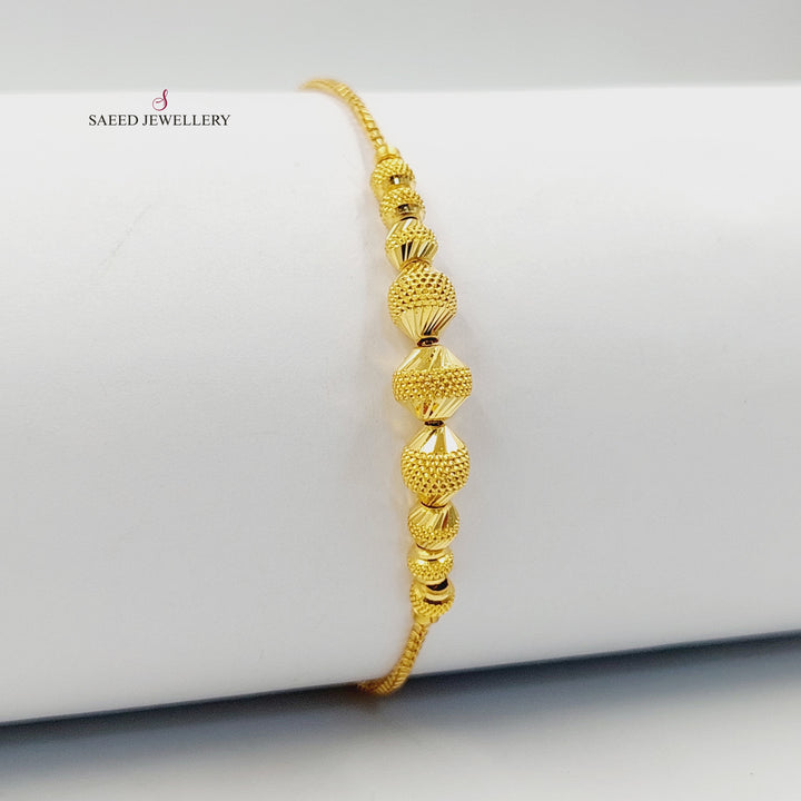 21K Gold Balls Bracelet by Saeed Jewelry - Image 3