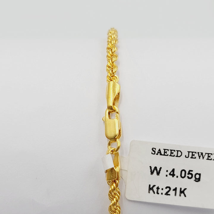 21K اسوارة مسبحة-مجوهرات الشيخ سعيد-Saeed Jewelry 