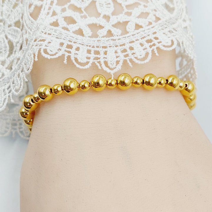 21K Gold Balls Bracelet by Saeed Jewelry - Image 5