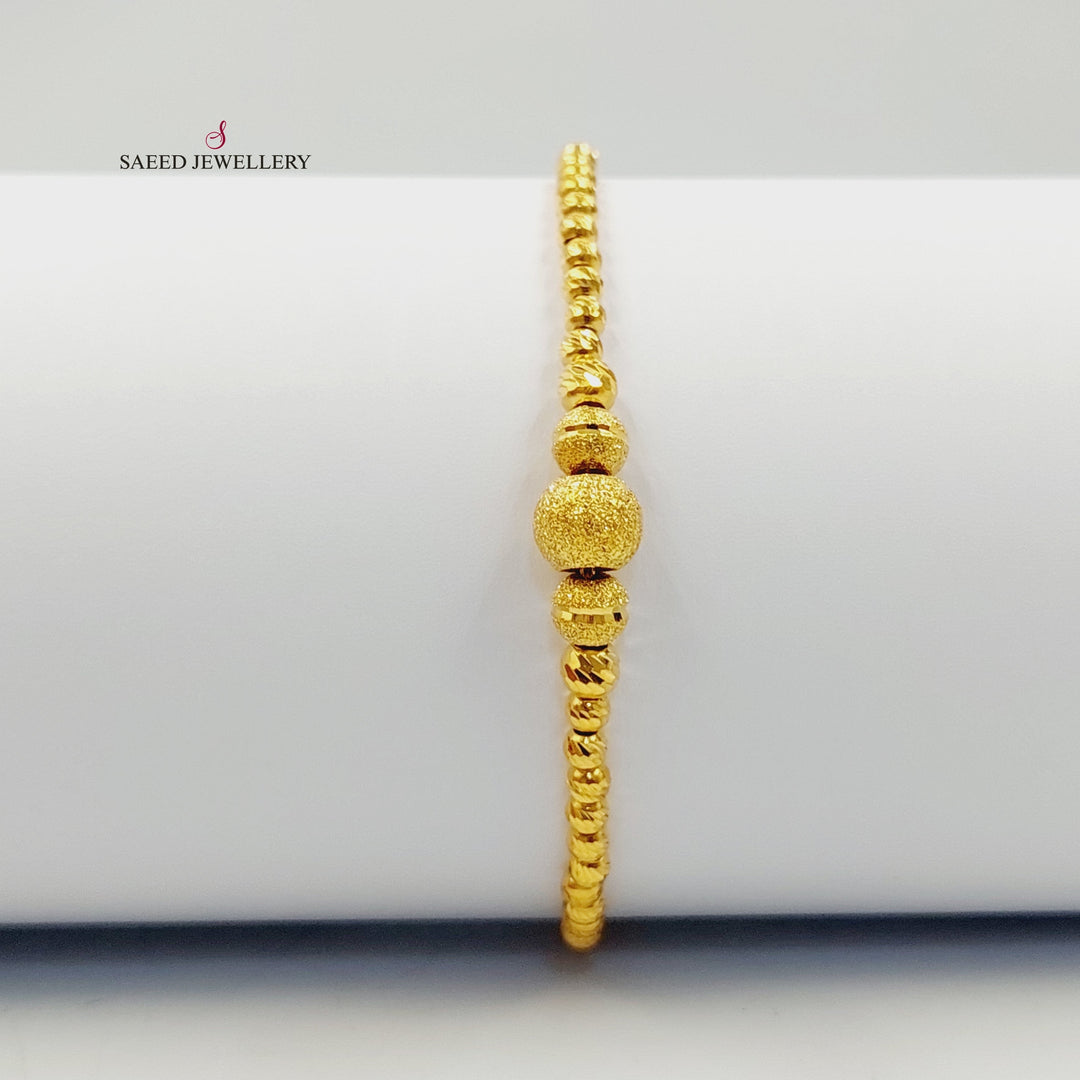 21K اسوارة مسبحة طابات-مجوهرات الشيخ سعيد-Saeed Jewelry 