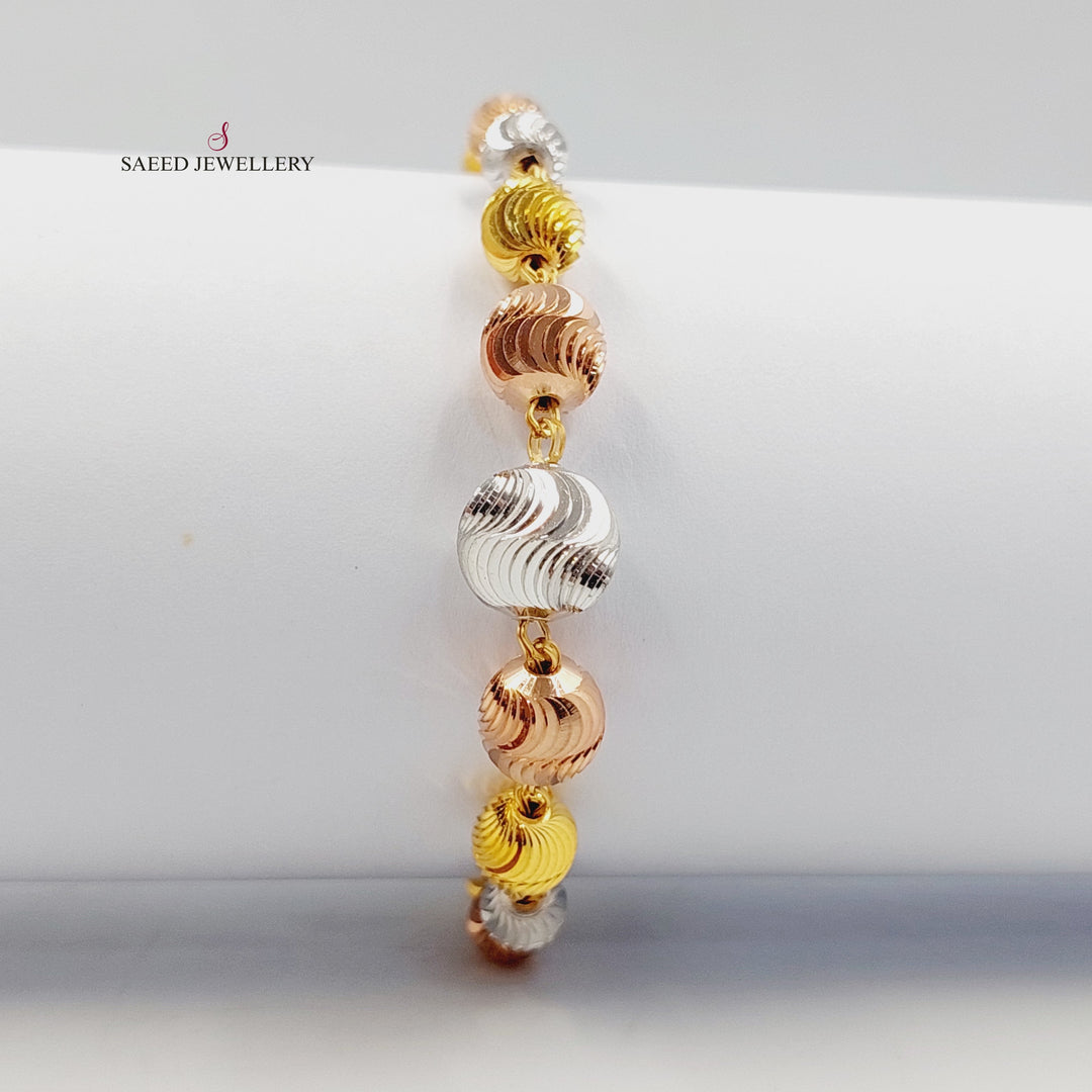Balls Balls Bracelet Made of 21K Gold by Saeed Jewelry 