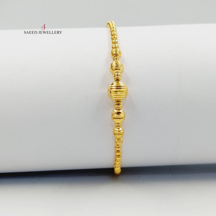 21K اسوارة مسبحة طابات-مجوهرات الشيخ سعيد-Saeed Jewelry 