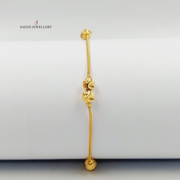 21K اسوارة طابات-مجوهرات الشيخ سعيد-Saeed Jewelry 