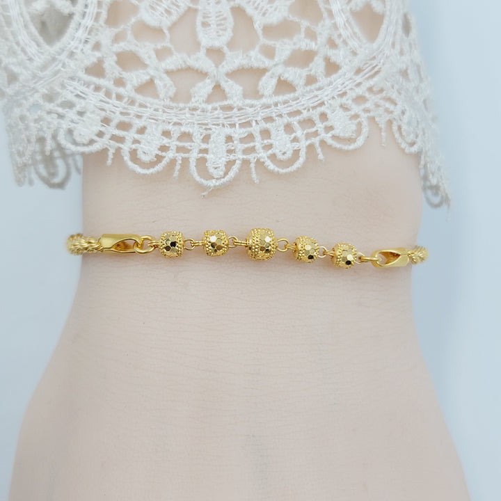 21K اسوارة مسبحة-مجوهرات الشيخ سعيد-Saeed Jewelry 