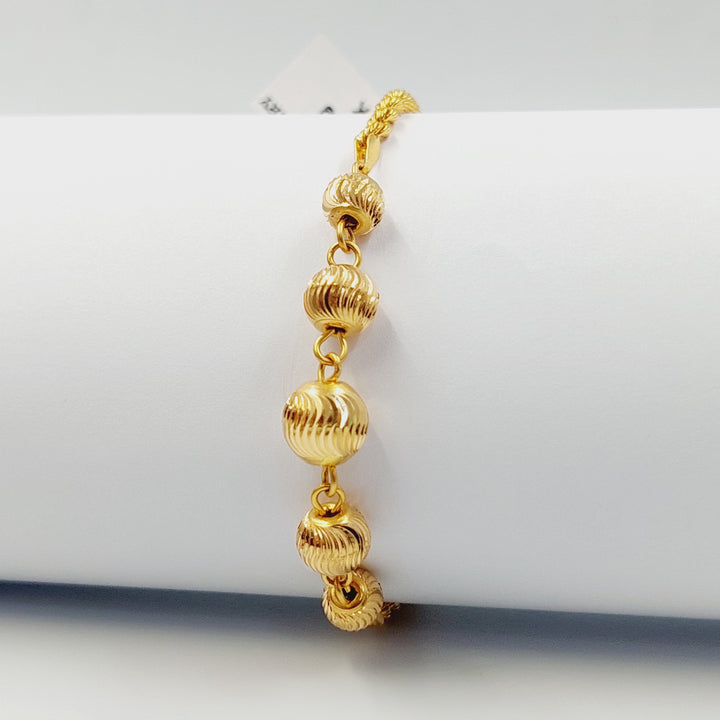 21K اسوارة طابات-مجوهرات الشيخ سعيد-Saeed Jewelry 