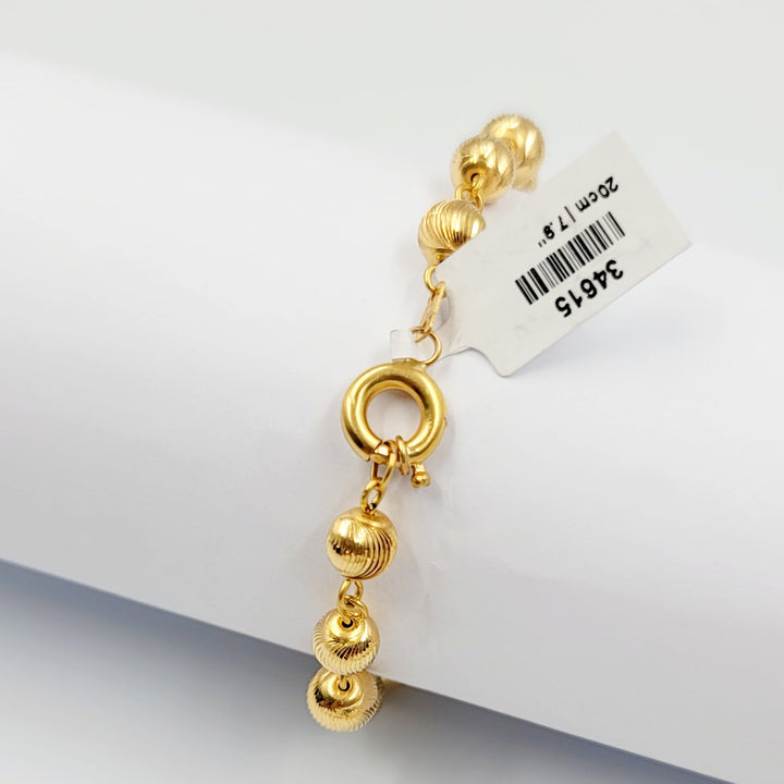 21K اسوارة مسبحة-مجوهرات الشيخ سعيد-Saeed Jewelry 