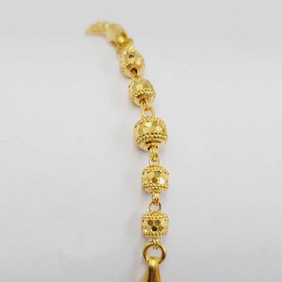 21K اسوارة مسبحة-مجوهرات الشيخ سعيد-Saeed Jewelry 