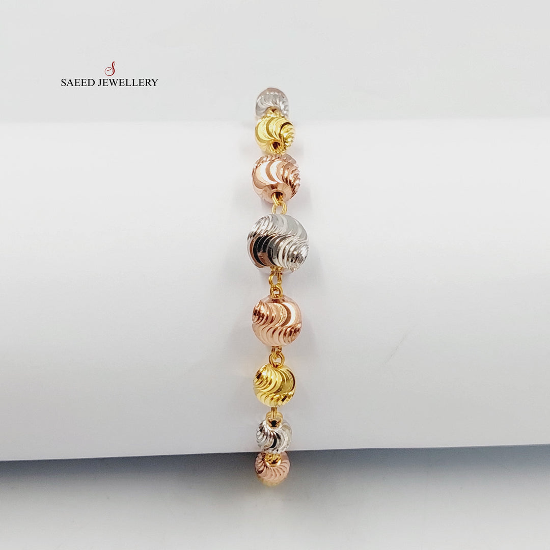 21K Gold Balls Bracelet by Saeed Jewelry - Image 1