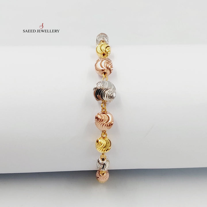 21K Gold Balls Bracelet by Saeed Jewelry - Image 1