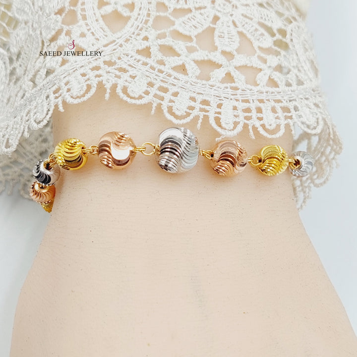 Balls Balls Bracelet Made of 21K Gold by Saeed Jewelry 