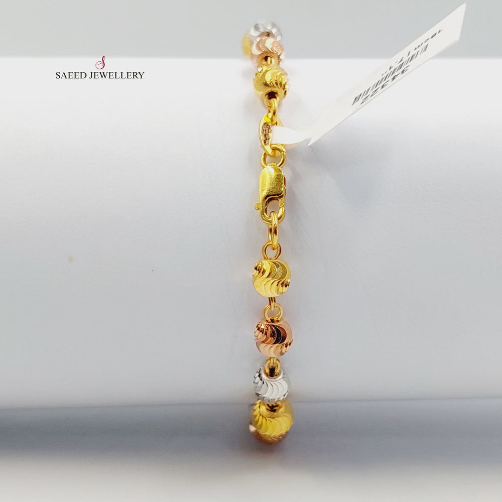 Balls Balls Bracelet Made of 21K Gold by Saeed Jewelry 