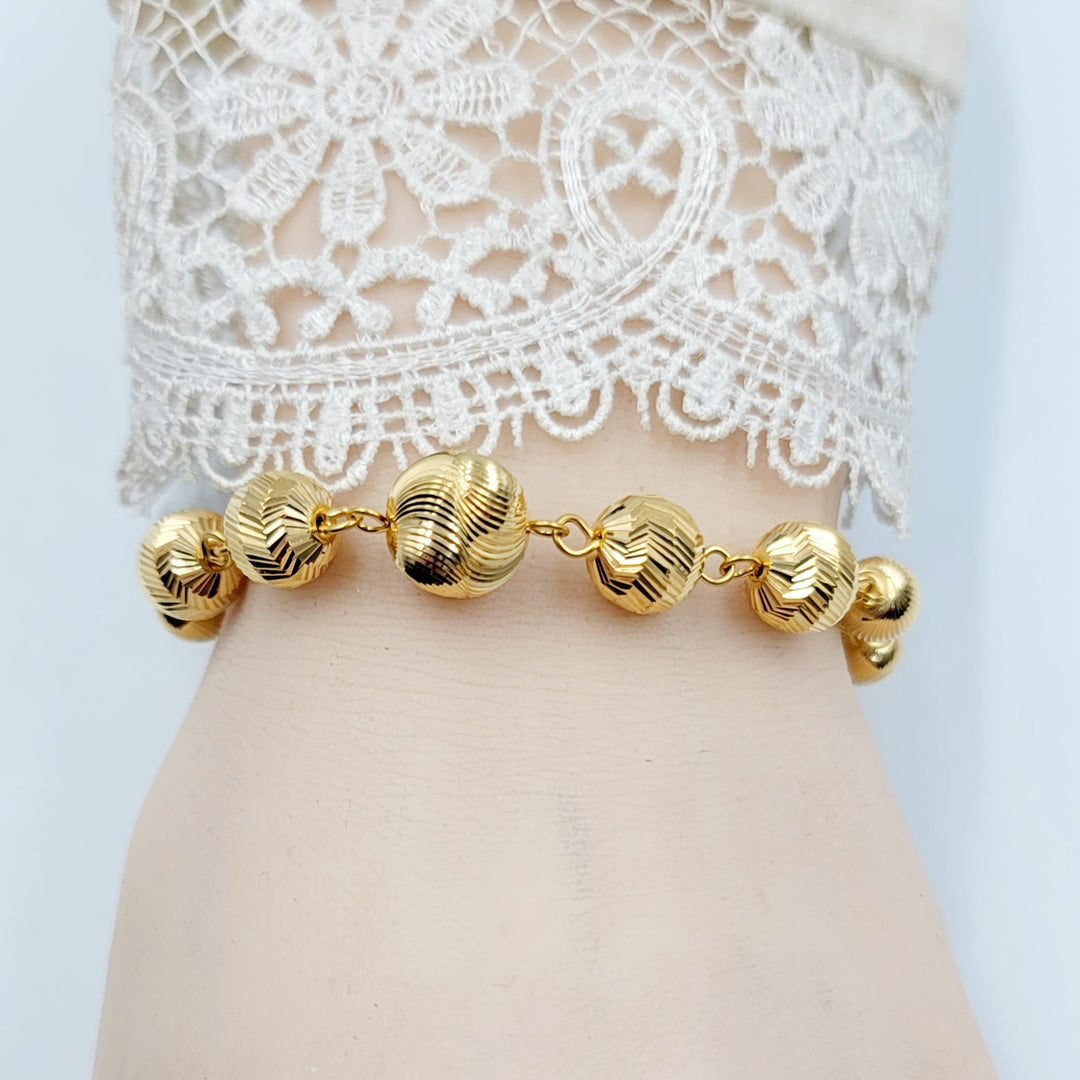 21K اسوارة مسبحة-مجوهرات الشيخ سعيد-Saeed Jewelry 