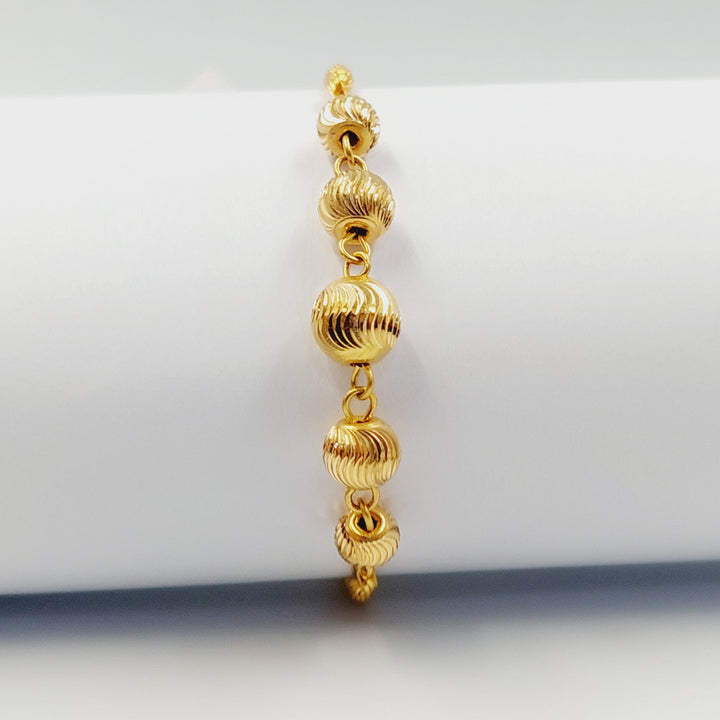 21K اسوارة طابات-مجوهرات الشيخ سعيد-Saeed Jewelry 