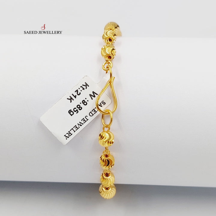 21K Gold Balls Balls Bracelet by Saeed Jewelry - Image 4