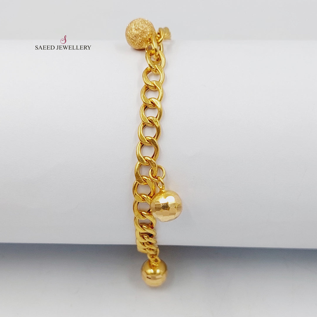 21K Gold Balls Dandash Bracelet by Saeed Jewelry - Image 1