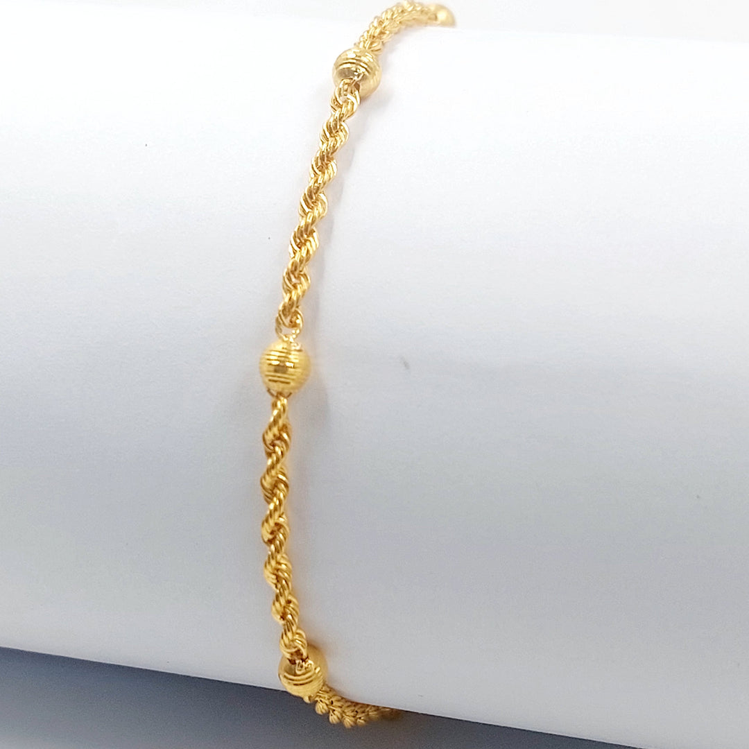 Balls Rope Bracelet Made of 21K Gold by Saeed Jewelry 