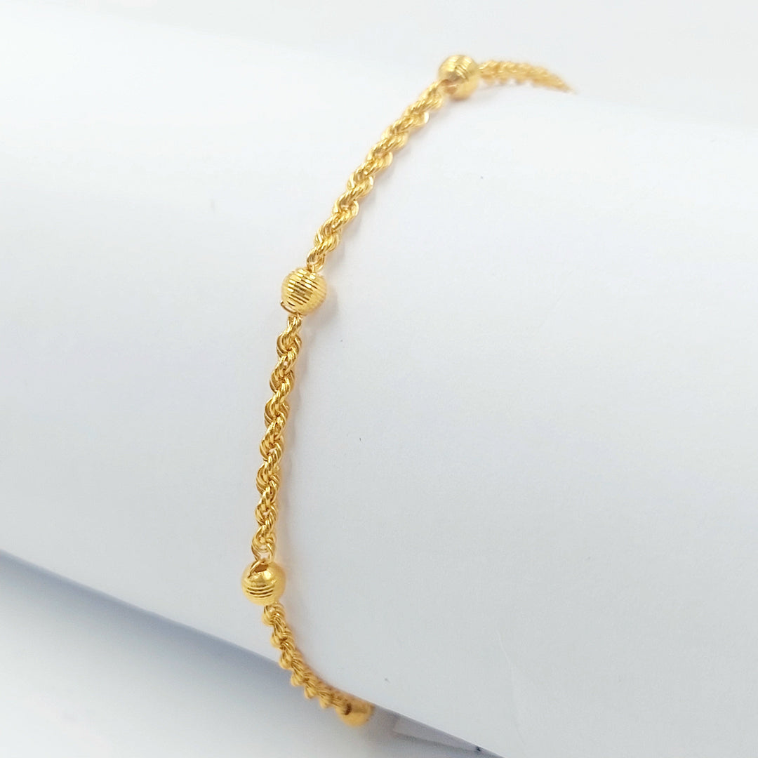 Balls Rope Bracelet Made of 21K Gold by Saeed Jewelry 