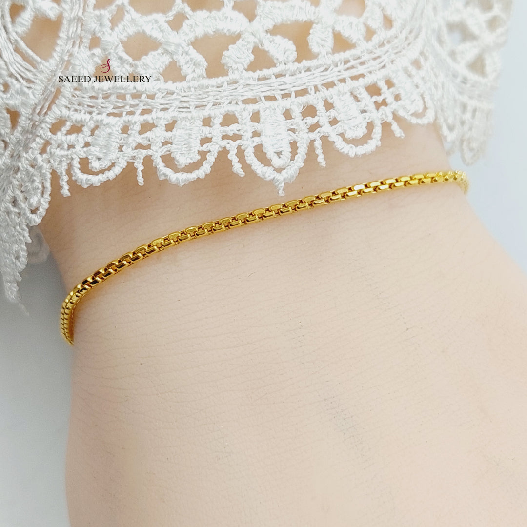 21K Gold Box Bracelet by Saeed Jewelry - Image 5