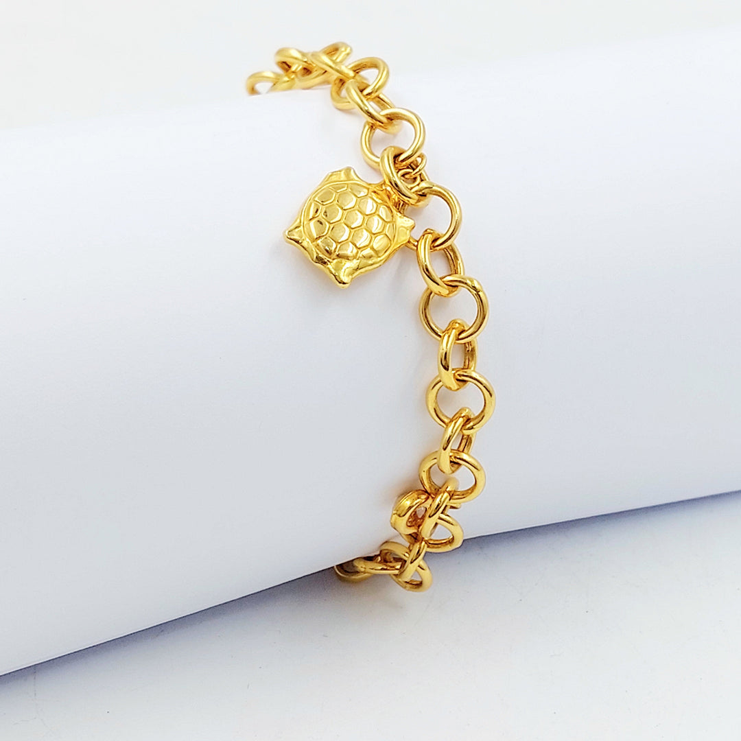 21K اسوارة جنزير فراشة-مجوهرات الشيخ سعيد-Saeed Jewelry 