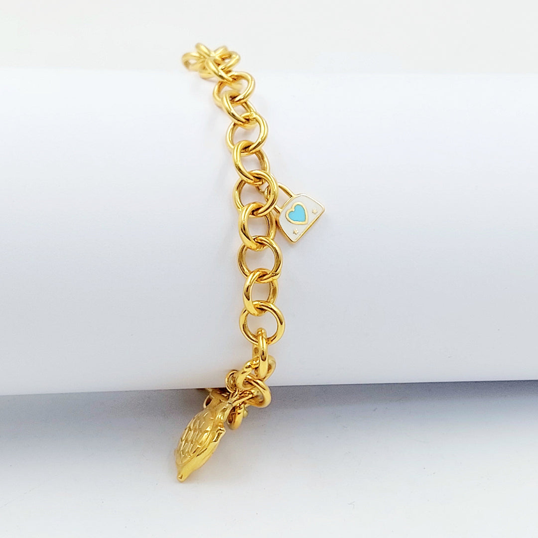21K اسوارة جنزير فراشة-مجوهرات الشيخ سعيد-Saeed Jewelry 