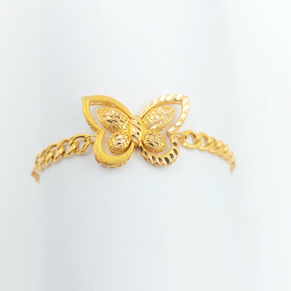 21K اسوارة فراشة-مجوهرات الشيخ سعيد-Saeed Jewelry 