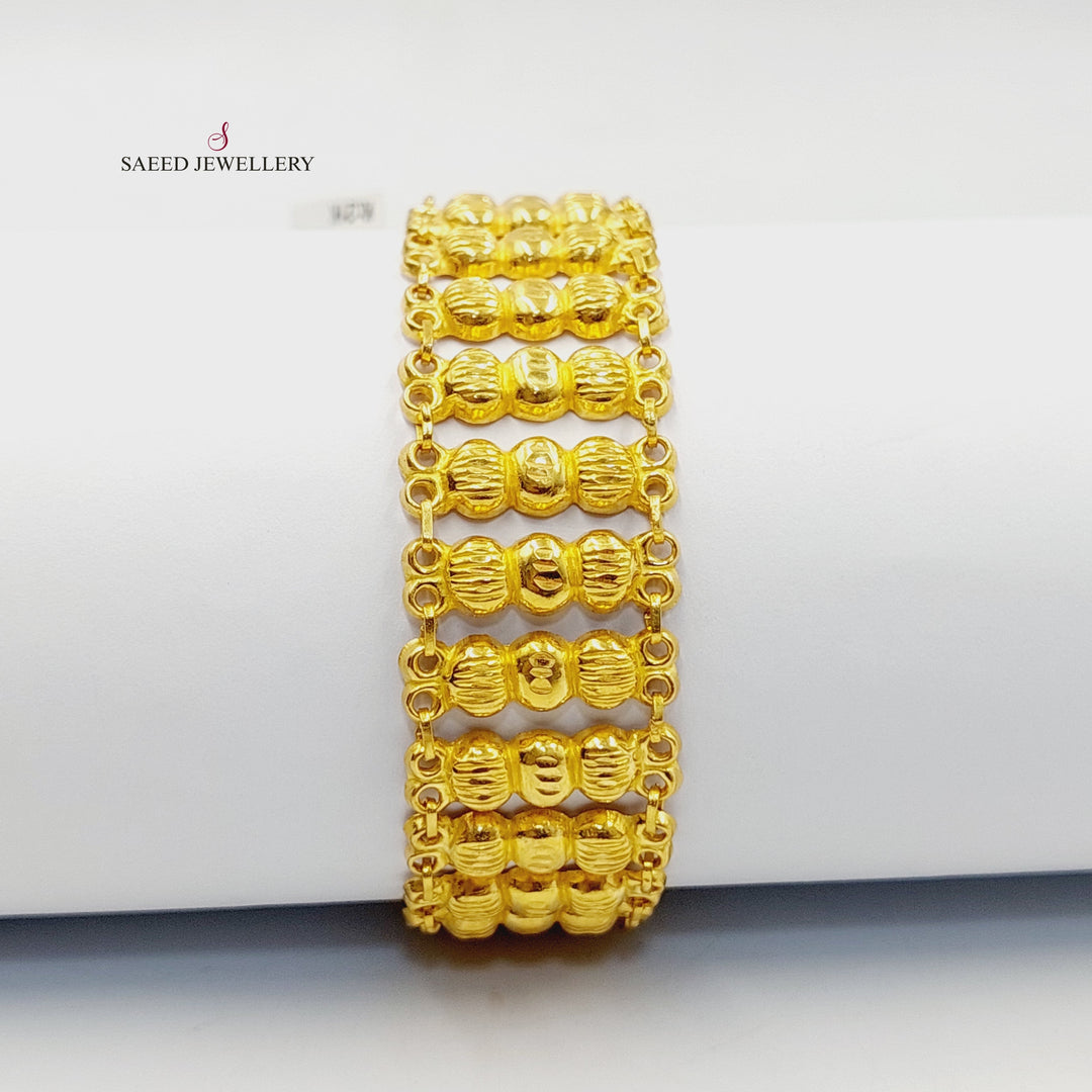 21K Gold Carpet Bracelet by Saeed Jewelry - Image 3