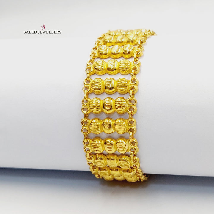 21K Gold Carpet Bracelet by Saeed Jewelry - Image 2