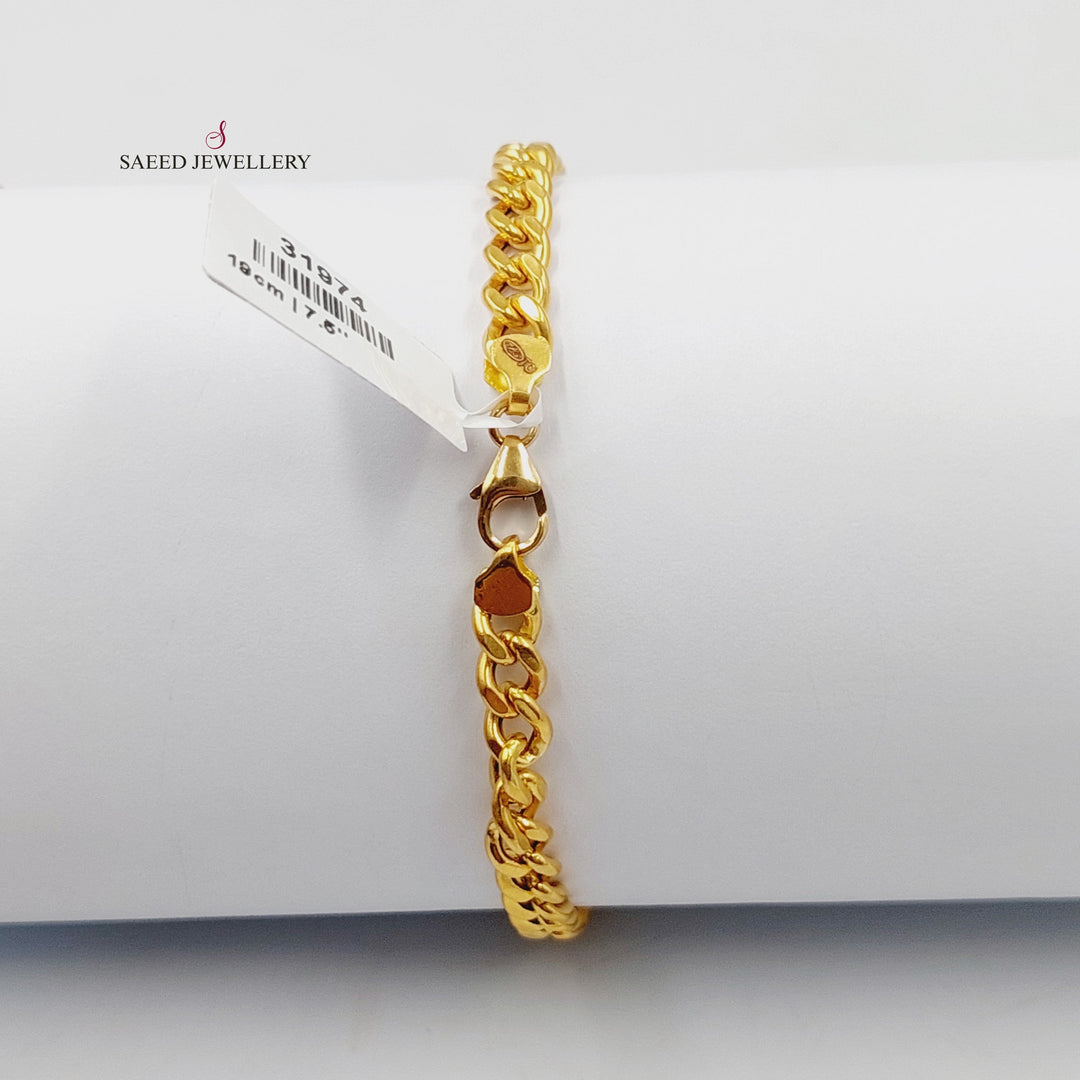 21K Gold Clover Bracelet by Saeed Jewelry - Image 4