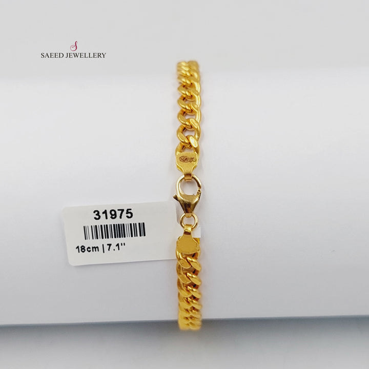 21K Gold Clover Bracelet by Saeed Jewelry - Image 2