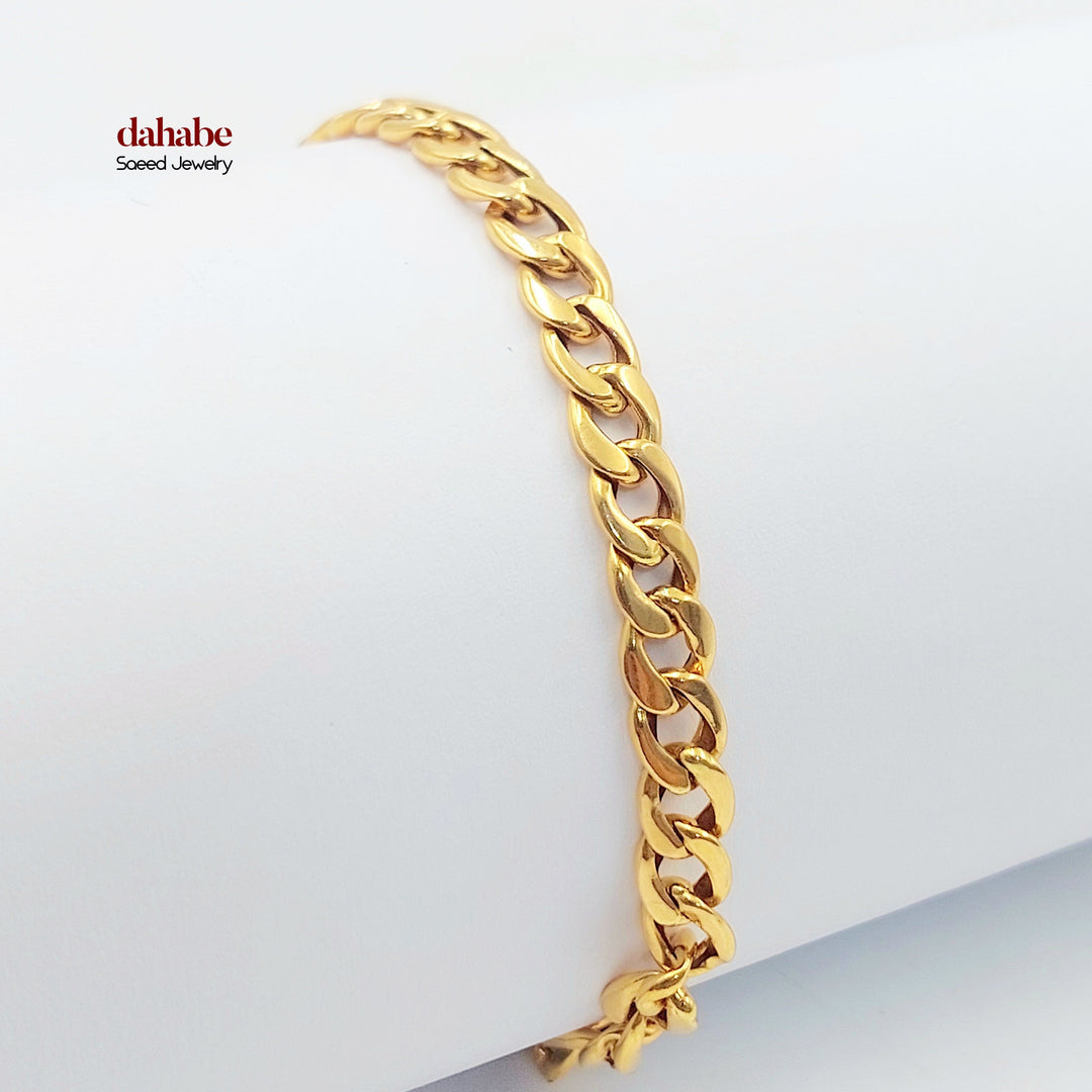 21K اسوارة جنزير-مجوهرات الشيخ سعيد-Saeed Jewelry 