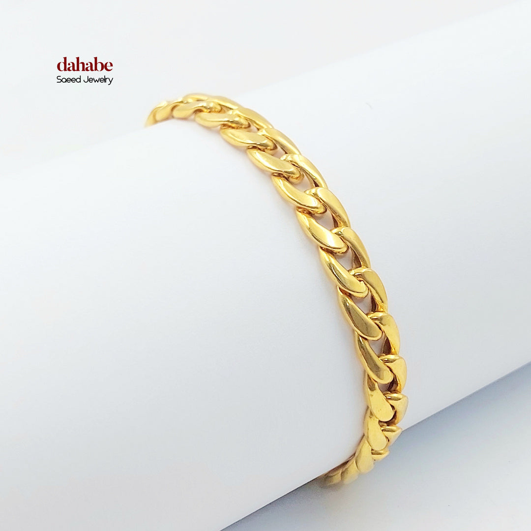 21K اسوارة جنزير-مجوهرات الشيخ سعيد-Saeed Jewelry 