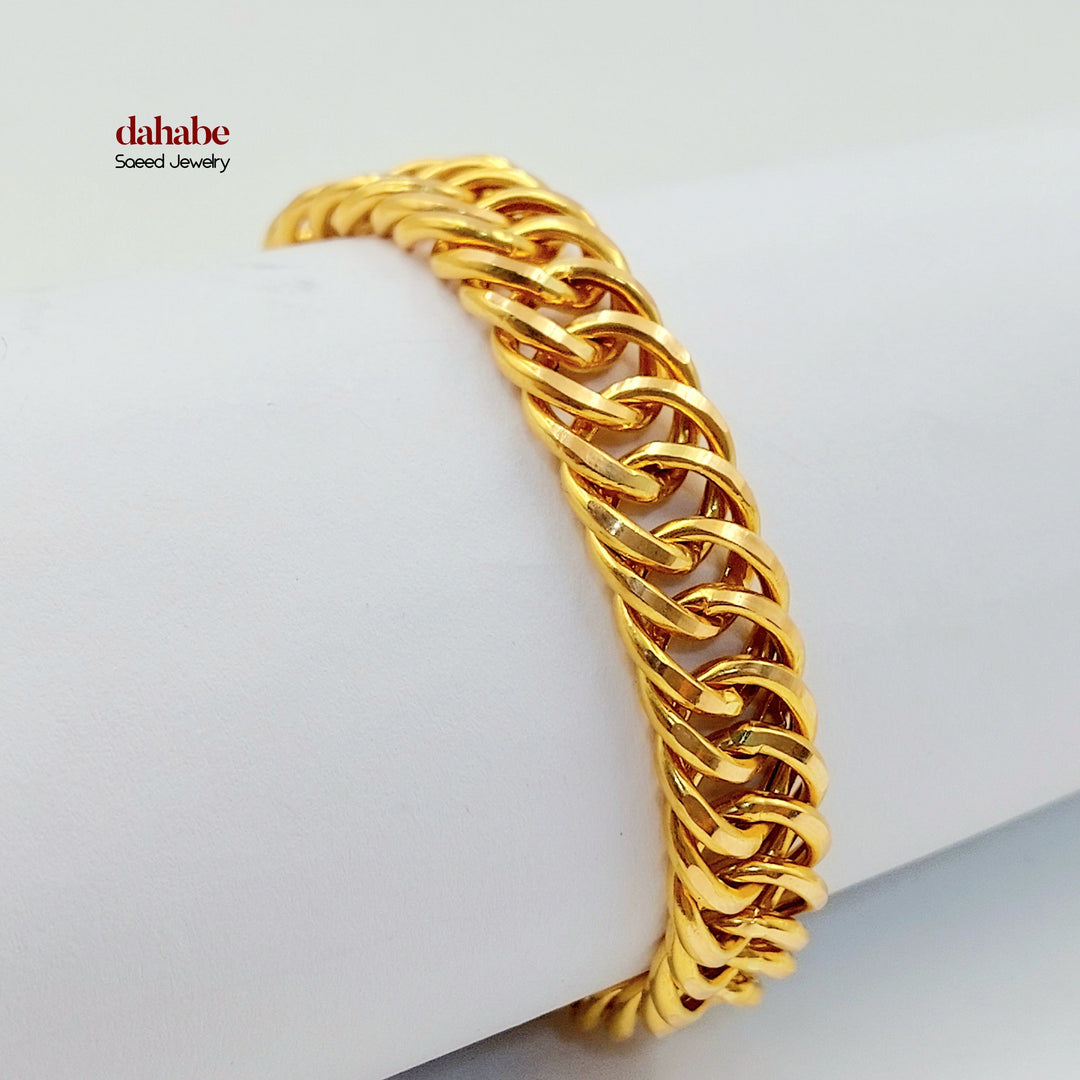 21K اسوارة جنزير-مجوهرات الشيخ سعيد-Saeed Jewelry 