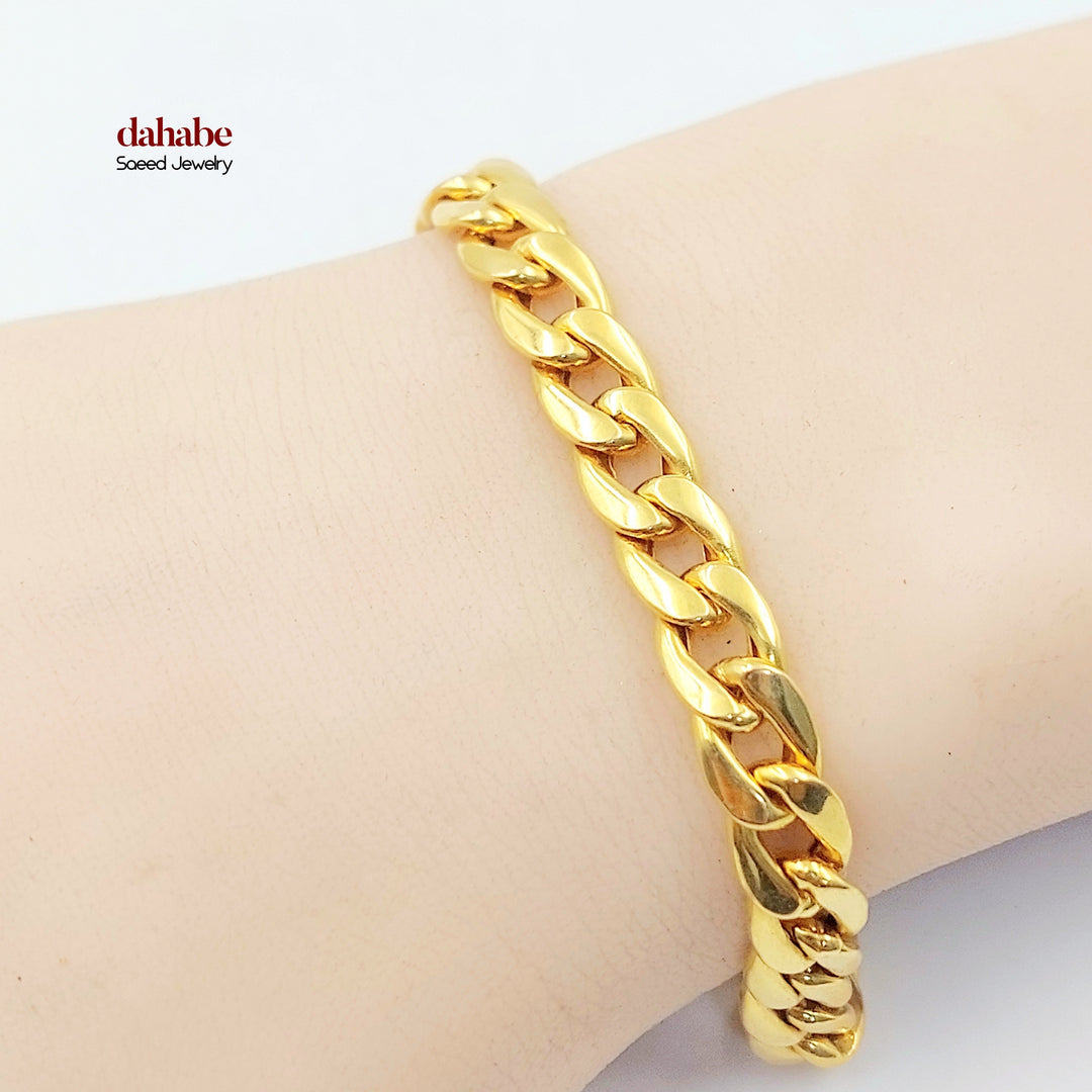 21K اسوارة جنزير-مجوهرات الشيخ سعيد-Saeed Jewelry 