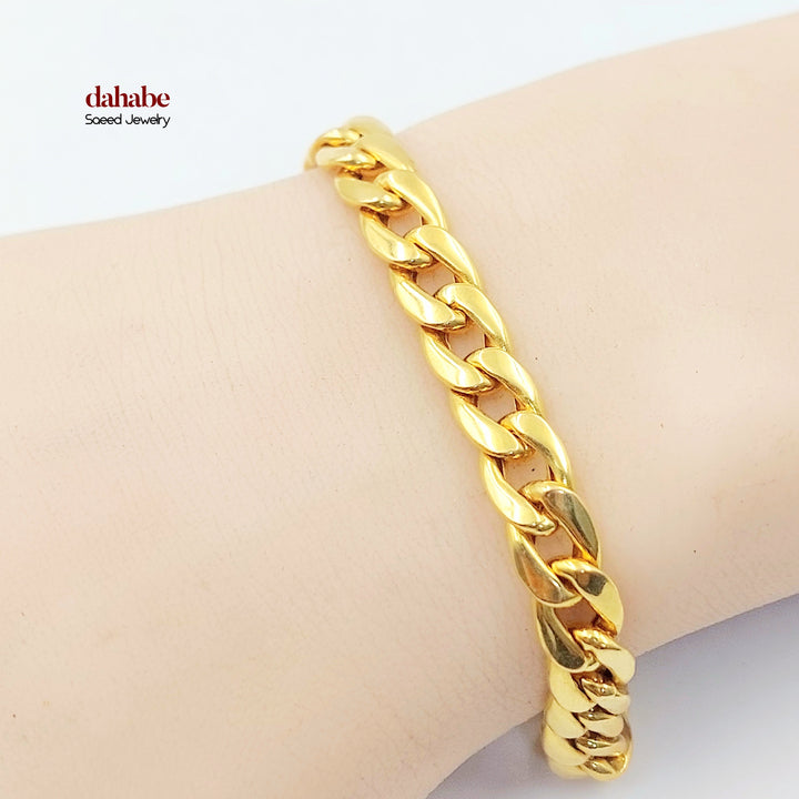 21K اسوارة جنزير-مجوهرات الشيخ سعيد-Saeed Jewelry 