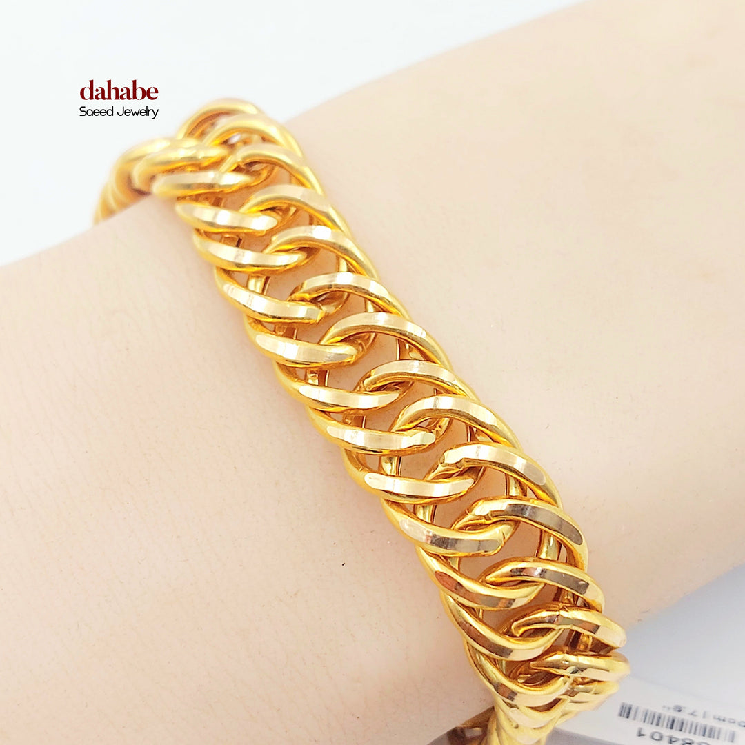 21K اسوارة جنزير-مجوهرات الشيخ سعيد-Saeed Jewelry 