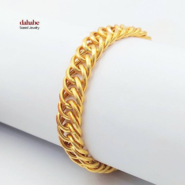 21K اسوارة جنزير-مجوهرات الشيخ سعيد-Saeed Jewelry 