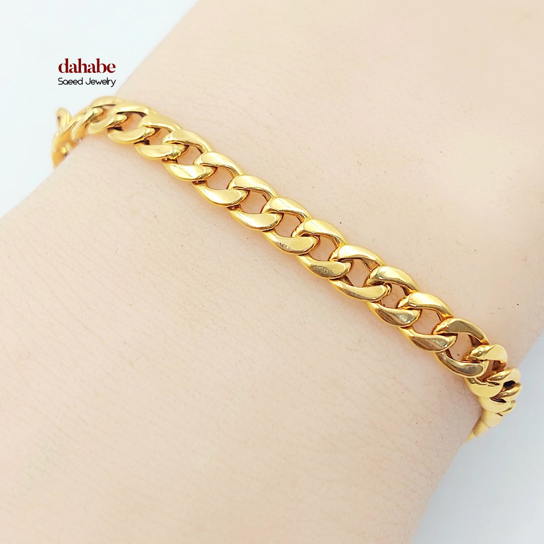 21K اسوارة جنزير-مجوهرات الشيخ سعيد-Saeed Jewelry 