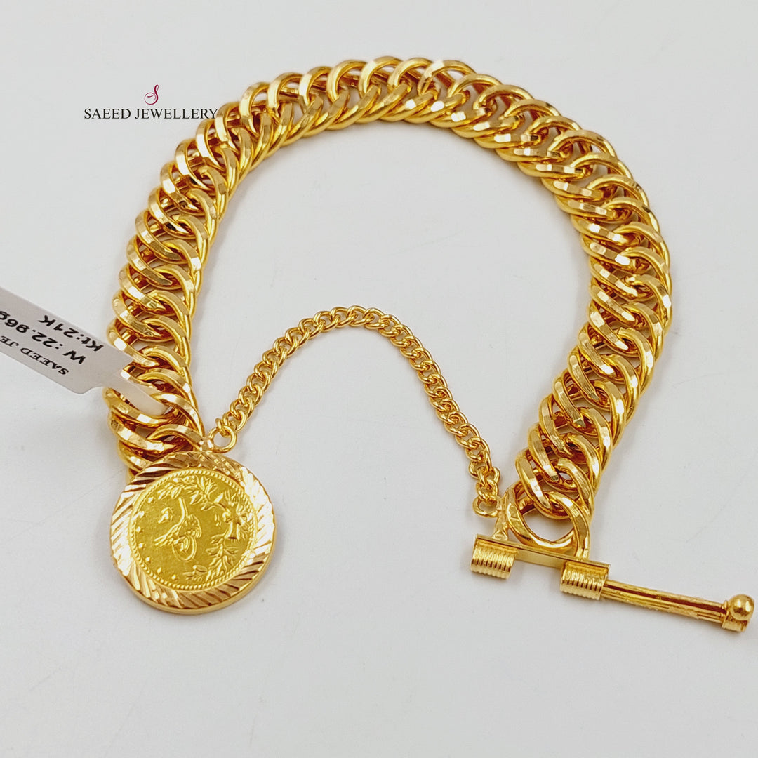 21K اسوارة جنزير-مجوهرات الشيخ سعيد-Saeed Jewelry 