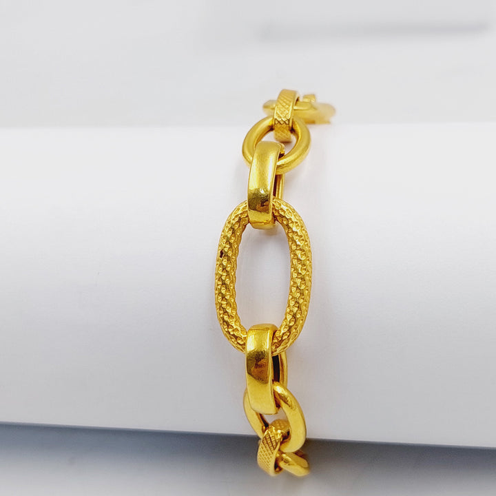 21K Gold Cuban Links Bracelet by Saeed Jewelry - Image 2