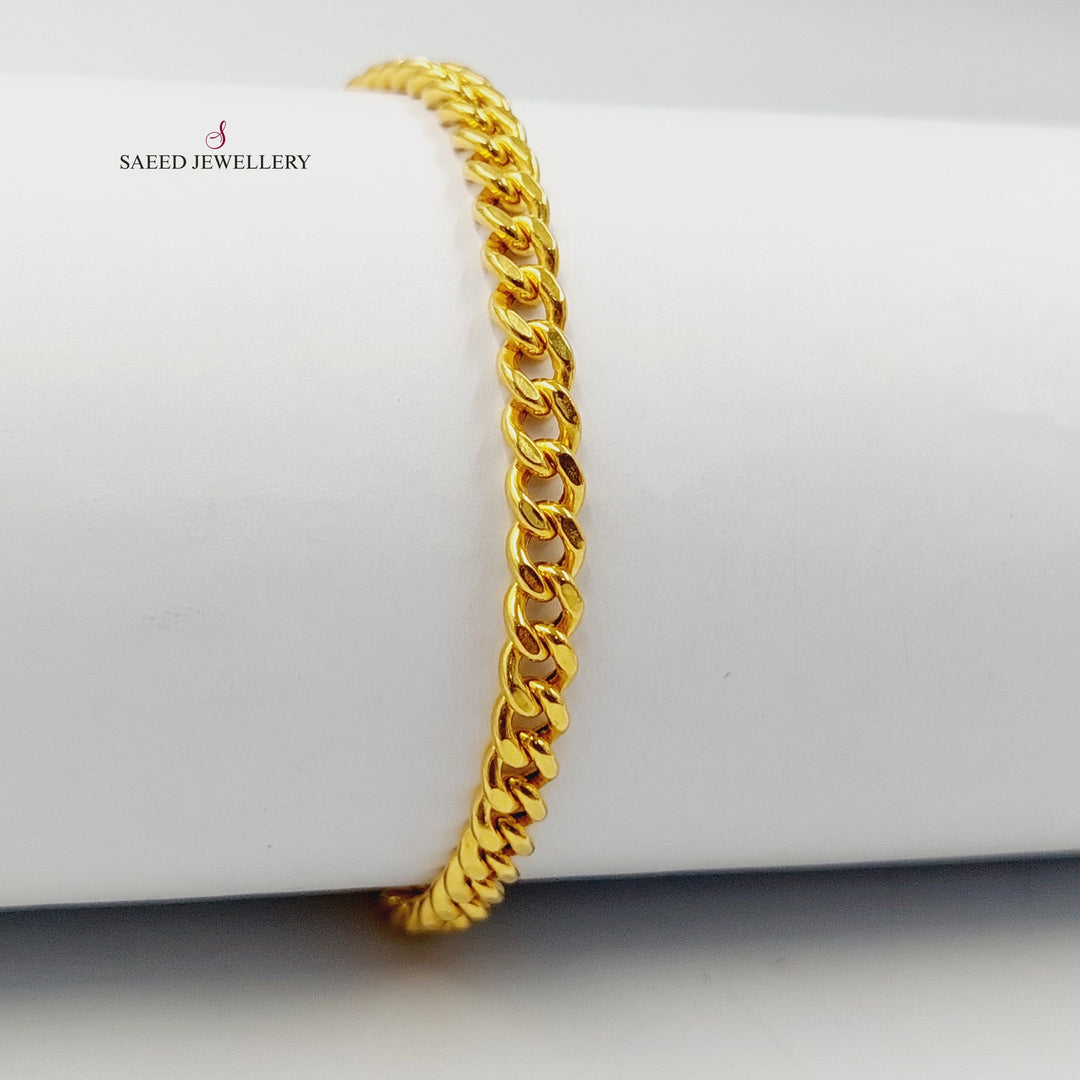 21K Gold Cuban Links Bracelet by Saeed Jewelry - Image 2