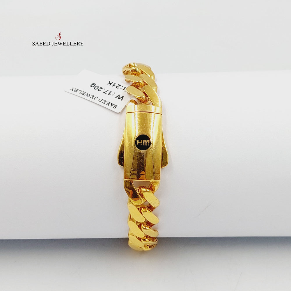 21K Gold Cuban Links Bracelet by Saeed Jewelry - Image 2