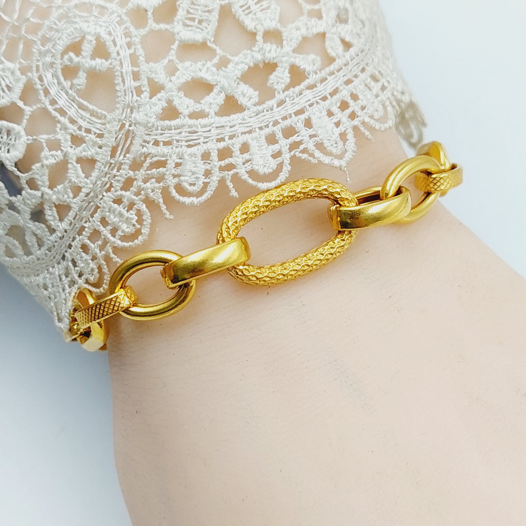 21K Gold Cuban Links Bracelet by Saeed Jewelry - Image 5